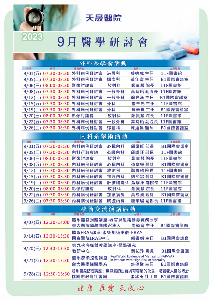 112年9月醫學研討會