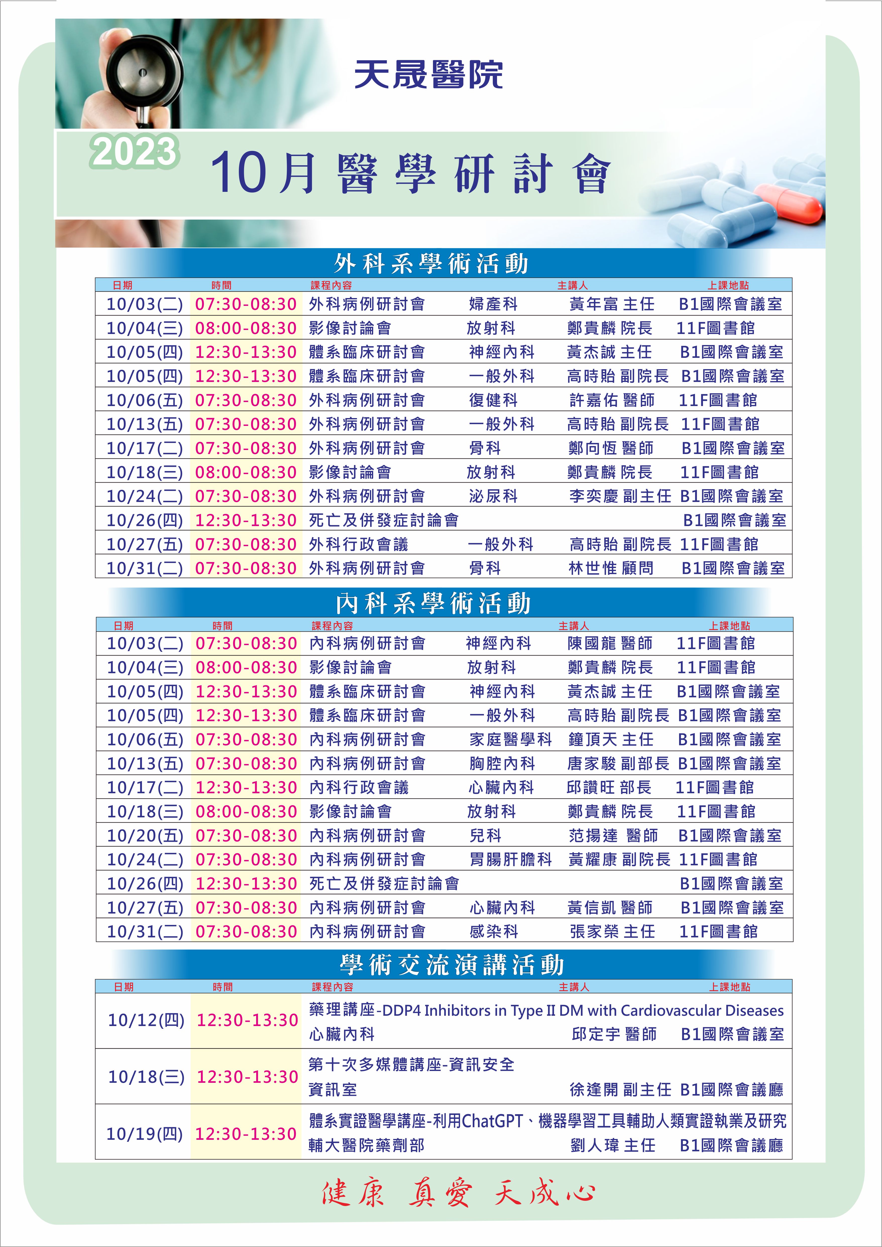 112年10月醫學研討會