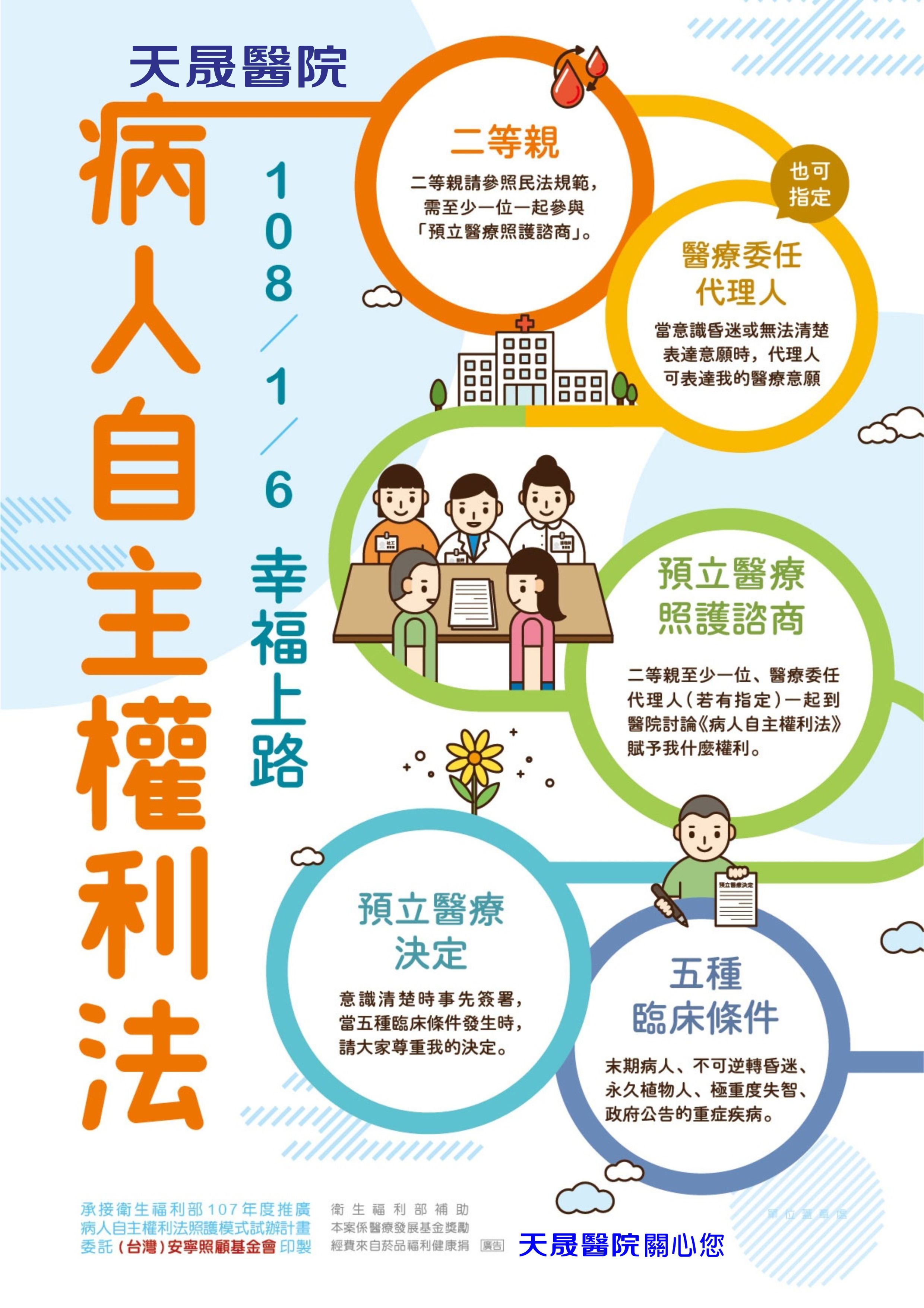 病主法上路將屆五週年》天成醫療體系邀您共同響應活動